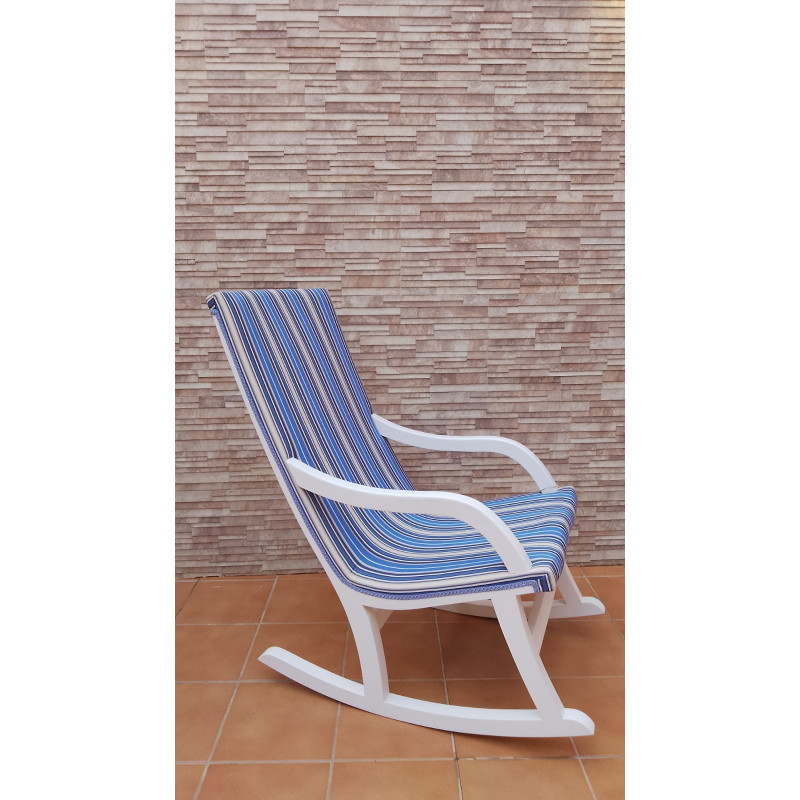 Balanci - tapissat tela mallorquina retxada- fusta color blanc