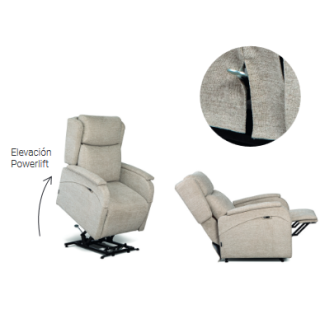 Sillon relax elèctric - sistema powerlift - STOCK en GRIS PLATA a tenda