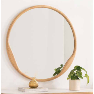 Mirall amb marc de fusta 120 cm