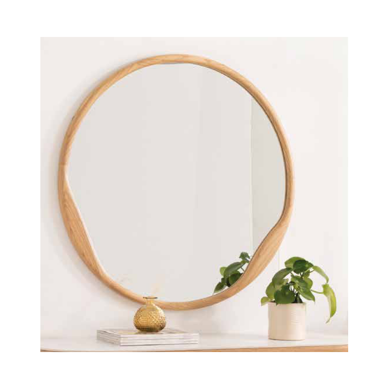 Mirall amb marc de fusta 120 cm